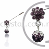 Pin Brooch 7019#, Purple Amethyst, 2pcs/pack 7019# Pin Brooch Jewerly