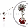 Pin Brooch 7019#, Red Light SIam, 2pcs/pack 7019# Pin Brooch Jewerly