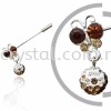 Pin Brooch 7020# (Butterfly), Brown, 2pcs/pack 7020# Pin Brooch Jewerly