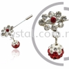 Pin Brooch 7021#, Red Light Siam, 2pcs/pack 7021# Pin Brooch Jewerly