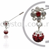 Pin Brooch 7022#, Red Light Siam, 2pcs/pack 7022# Pin Brooch Jewerly