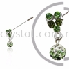 Pin Brooch 7023#, Green Olivine, 2pcs/pack 7023# Pin Brooch Jewerly