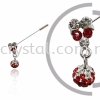 Pin Brooch 7023#, Red Light Siam, 2pcs/pack 7023# Pin Brooch Jewerly