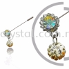 Pin Brooch 7039#, Gold Topaz, 2pcs/pack 7039# Pin Brooch Jewerly