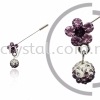 Pin Brooch 7040#, Purple Amethyst, 2pcs/pack 7040# Pin Brooch Jewerly