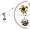 Pin Brooch 7040#, Brown, 2pcs/pack 7040# Pin Brooch Jewerly