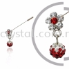 Pin Brooch 7040#, Red Light Siam, 2pcs/pack 7040# Pin Brooch Jewerly