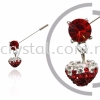 Pin Brooch 7024#_A, Red Light Siam, 2pcs/pack 7024#_A Pin Brooch Jewerly