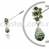 Pin Brooch 7032#_A, Green Olivine, 2pcs/pack 7032#_A Pin Brooch Jewerly