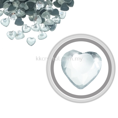 Flatback Hotfix 612, Heart Shaped, 6x6mm, Crystal, 360pcs/pack