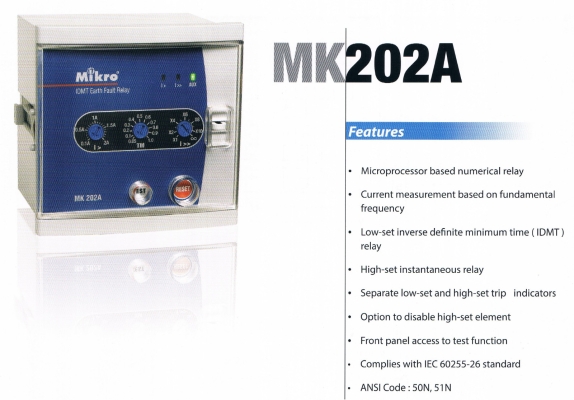 MIKRO MK202A Earth Fault Relay