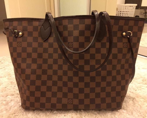 (SOLD) Louis Vuitton Damier Ebene Neverfull MM