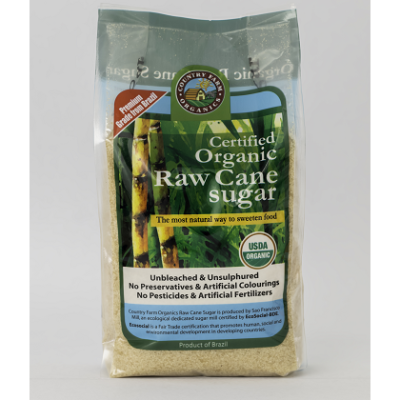 CF-RAW CANE SUGAR-ORG-900G