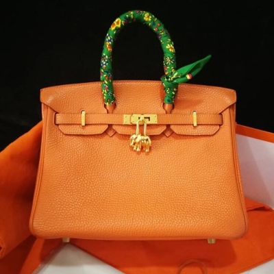 (SOLD) Hermes Birkin 25 Togo Orange with GHW