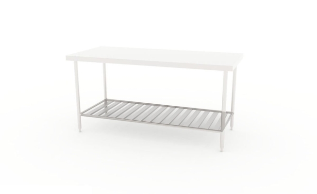 Worktable with Slatted Base