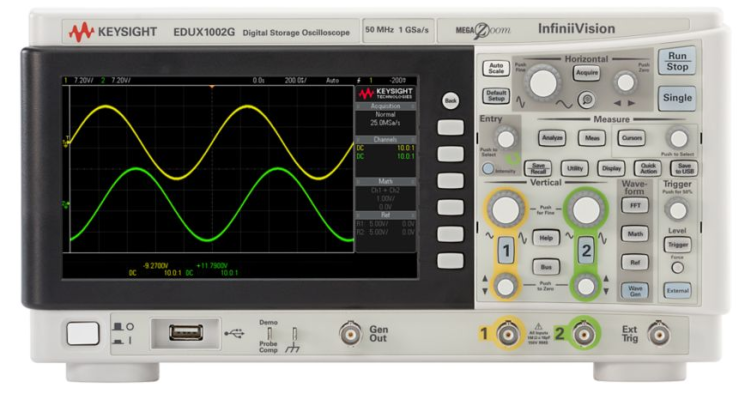 Keysight Oscilloscope 50 MHz, 2 Analog Channel, EDUX1002G