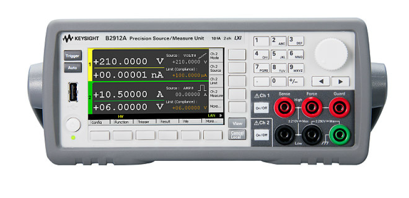  Keysight Precision Source/Measure Unit, 2ch, 10fA, 210V, 3A DC/10.5A Pulse, B2912A