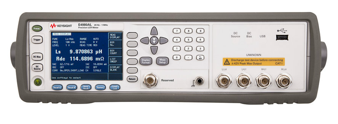  Keysight Precision LCR Meter 20Hz to 300kHz/500kHz/1MHz, E4980AL