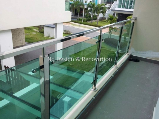 Staircase Glass Railing at Selangor