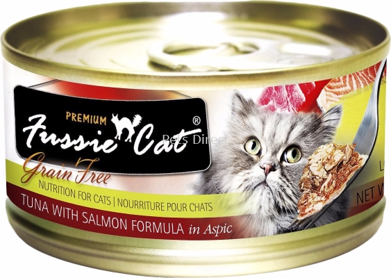 Fussie Cat Tuna With Salmon Formula In Aspic 80g
