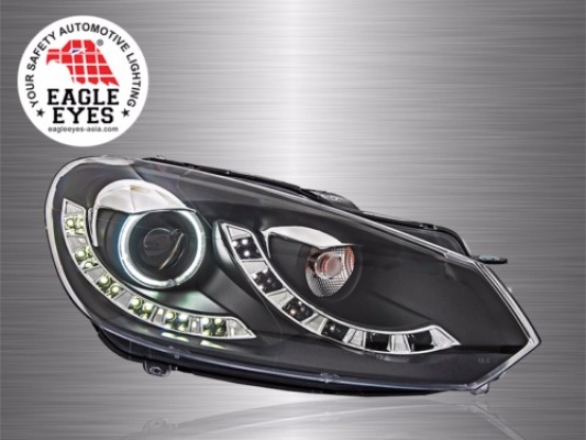 Golf 6 Projector LED Starline Cool Look Head Lamp 09~12