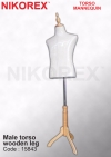 470201 - MALE TORSO (BEIGE) WOODEN TRIPOD (TX) TORSO BODYFOAM MANNEQUIN MANNEQUINS