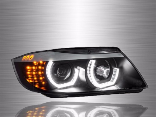 BMW E90 Projector LED 3D Angel Eyes Head Lamp 05-08