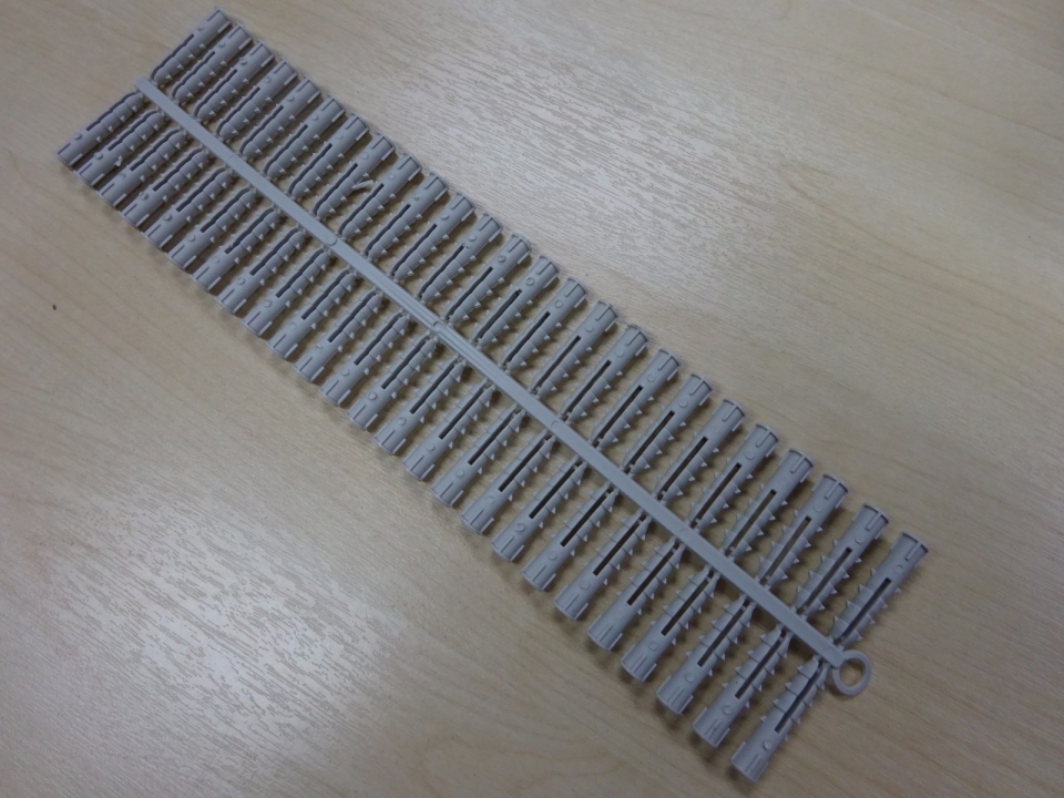 PVC WALL PLUG (50 PCS/SHEET) (GREY)