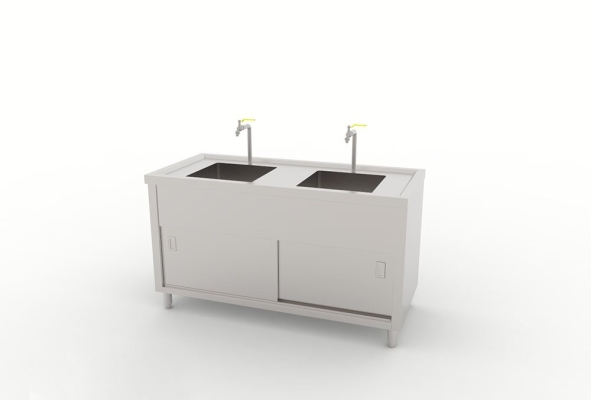 Double Bowl Sink Counter