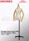 470103 - FEMALE FOAM TORSO with HAND and WHEELS BASE (ZZ) TORSO BODYFOAM MANNEQUIN MANNEQUINS