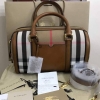 (SOLD) Burberry Boston in Brown Leather with Strap (Two Ways Carry) Burberry