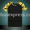 Camou Roundneck T-Shirt Yellow-Black Dye Sublimation T- Shirts and Shirt Baju Sublimation KL PJ Malaysia