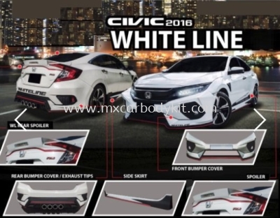 2016 HONDA CIVIC FC WHITE LINE BODYKIT