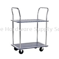 2 Shelf 2 Handle Trolley