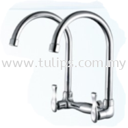 11-368 Wall Twin Sink Tap