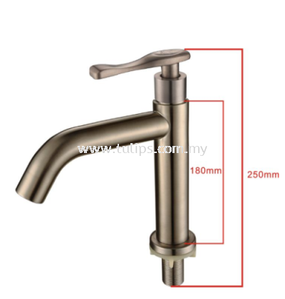 11-888 SUS 304 10" Long Basin Bib Tap