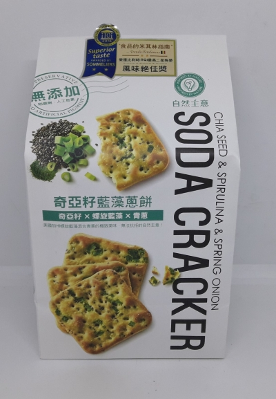 NI-CHIA SEED*SPIRULINA*SPRING ONION SODA CRACKER