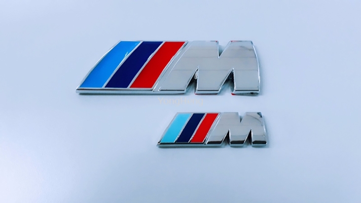 BMW M Sport/Tech Rear Boot Badge Emblem [Chrome][Blue/Blue/Red]