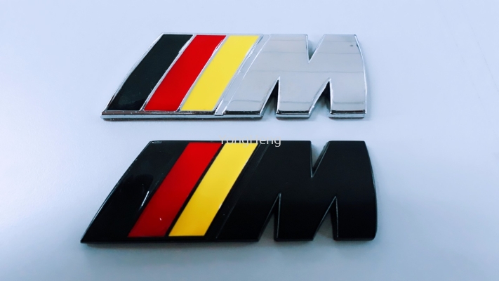 BMW M Sport/Tech Rear Boot Badge Emblem [Black/Chrome][Black/Red/Yellow]