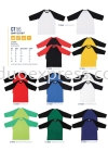 CT56 Roundneck T Shirt Cotton Raglan 3quarter Sleeve Baju O Roundneck Cotton T-Shirt  Baju Uniform Ready Made Promosi