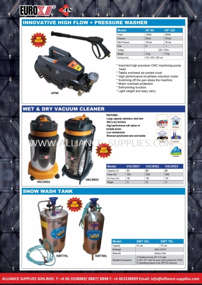 Innovative High Flow Pressure Washer/ Wet and Dry Vacuum Cleaner/ Snow Wash Tank