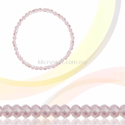 Crystal China, Donut 3mm, B50 Peach AB