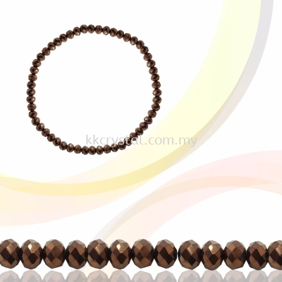 Crystal China, Donut 3mm, B79 Metalic Brown