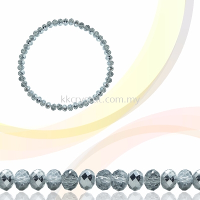 Crystal China, Donut 3mm, B75 Half Silver