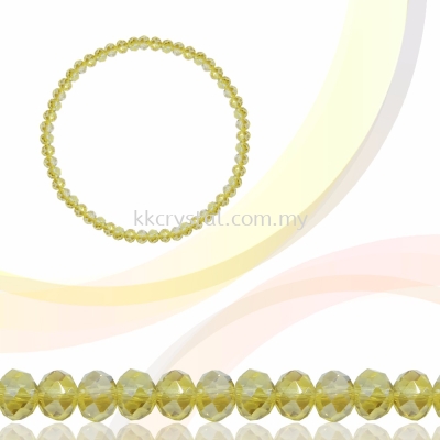 Crystal China, Donut 3mm, B62 Jonquil AB