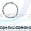 Crystal China, Donut 4mm, B75 Half Silver Donut 04mm Beads