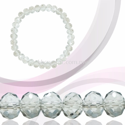 Crystal China, Donut 4mm, B83. Silver Shade