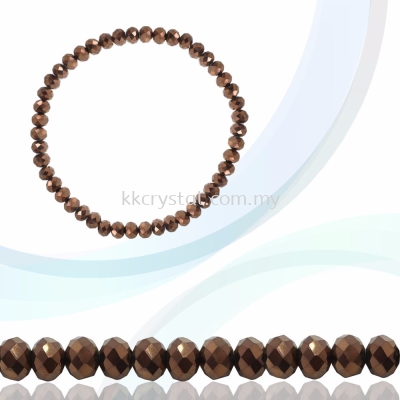 Crystal China, Donut 4mm, B79 Metalic Brown