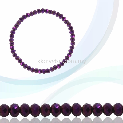 Crystal China, Donut 4mm, B81 Metalic Purple