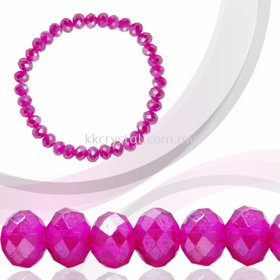 Crystal China, Donut 8mm, B120 Fuchsia AB